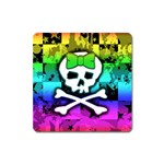 Rainbow Skull Magnet (Square)