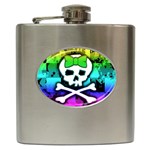 Rainbow Skull Hip Flask (6 oz)