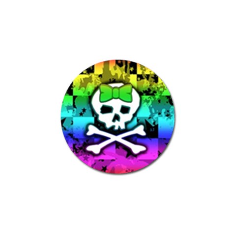 Rainbow Skull Golf Ball Marker from ArtsNow.com Front