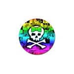 Rainbow Skull Golf Ball Marker