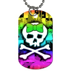 Rainbow Skull Dog Tag (Two Sides) from ArtsNow.com Back