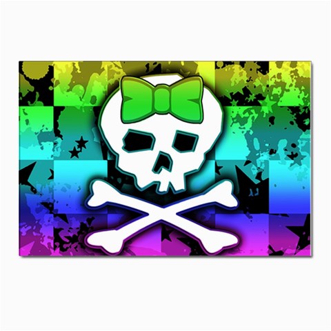 Rainbow Skull Postcards 5  x 7  (Pkg of 10) from ArtsNow.com Front