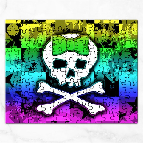 Rainbow Skull Jigsaw Puzzle (Rectangular) from ArtsNow.com Front