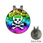 Rainbow Skull Golf Ball Marker Hat Clip