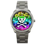 Rainbow Skull Sport Metal Watch