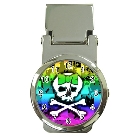 Rainbow Skull Money Clip Watch from ArtsNow.com Front