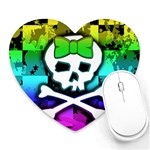 Rainbow Skull Mousepad (Heart)