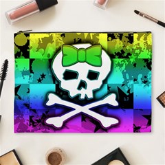 Rainbow Skull Cosmetic Bag (XL) from ArtsNow.com Front