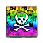 Rainbow Skull Memory Card Reader with Storage (Square)