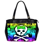 Rainbow Skull Oversize Office Handbag (Two Sides)