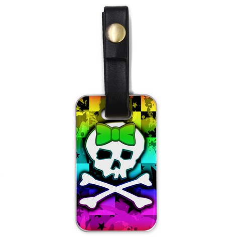 Rainbow Skull Luggage Tag (one side) from ArtsNow.com Front