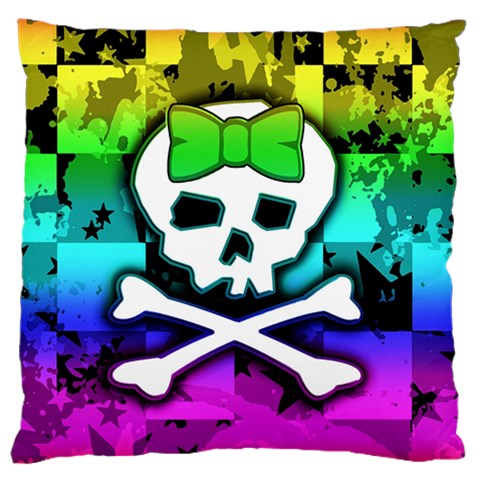 Rainbow Skull Large Cushion Case (One Side) from ArtsNow.com Front