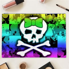 Rainbow Skull Cosmetic Bag (XXL) from ArtsNow.com Front