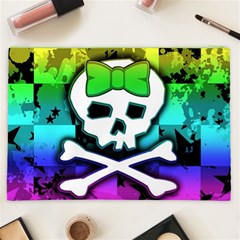 Rainbow Skull Cosmetic Bag (XXL) from ArtsNow.com Back