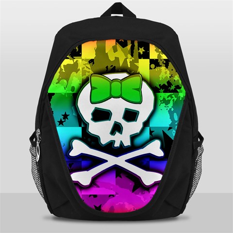 Rainbow Skull Backpack Bag from ArtsNow.com Front