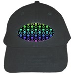 Rainbow Skull and Crossbones  Black Cap