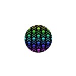 Rainbow Skull and Crossbones  1  Mini Magnet