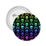 Rainbow Skull and Crossbones  2.25  Button