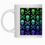 Rainbow Skull and Crossbones  White Mug