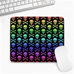 Rainbow Skull and Crossbones  Large Mousepad