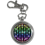 Rainbow Skull and Crossbones  Key Chain Watch