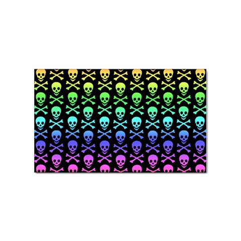 Rainbow Skull and Crossbones  Sticker (Rectangular) from ArtsNow.com Front
