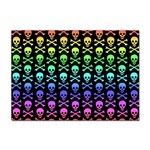 Rainbow Skull and Crossbones  Sticker A4 (10 pack)