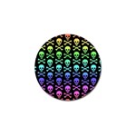 Rainbow Skull and Crossbones  Golf Ball Marker (4 pack)