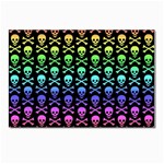 Rainbow Skull and Crossbones  Postcards 5  x 7  (Pkg of 10)
