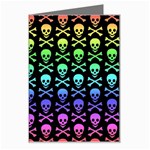 Rainbow Skull and Crossbones  Greeting Card