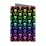 Rainbow Skull and Crossbones  Mini Greeting Cards (Pkg of 8)