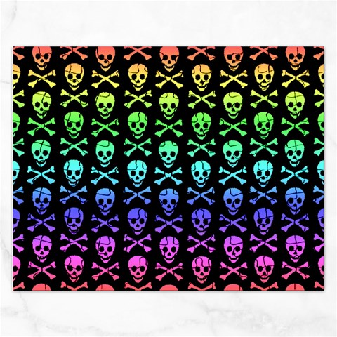 Rainbow Skull and Crossbones  Jigsaw Puzzle (Rectangular) from ArtsNow.com Front
