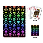 Rainbow Skull and Crossbones  Playing Cards Single Design