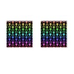 Rainbow Skull and Crossbones  Cufflinks (Square)