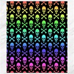 Rainbow Skull and Crossbones  Canvas 8  x 10 