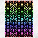 Rainbow Skull and Crossbones  Canvas 12  x 16 