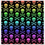 Rainbow Skull and Crossbones  Canvas 20  x 20 