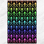 Rainbow Skull and Crossbones  Canvas 20  x 30 