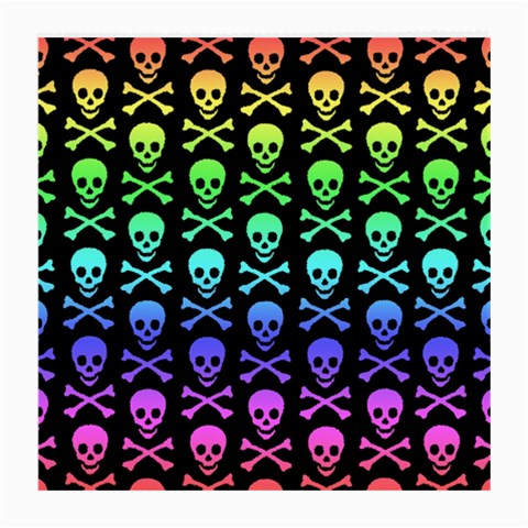 Rainbow Skull and Crossbones  Glasses Cloth (Medium, Two Sides) from ArtsNow.com Front