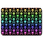 Rainbow Skull and Crossbones  Large Doormat