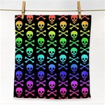 Rainbow Skull and Crossbones  Face Towel