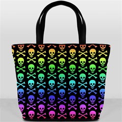 Rainbow Skull and Crossbones  Bucket Bag from ArtsNow.com Back