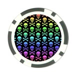 Rainbow Skull and Crossbones  Poker Chip Card Guard (10 pack)