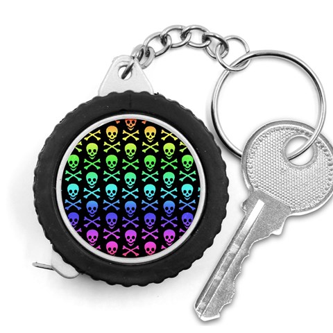 Rainbow Skull and Crossbones  Measuring Tape from ArtsNow.com Front