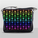 Rainbow Skull and Crossbones  Messenger Bag