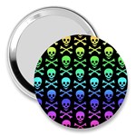 Rainbow Skull and Crossbones  3  Handbag Mirror