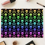Rainbow Skull and Crossbones  Cosmetic Bag (XXL)