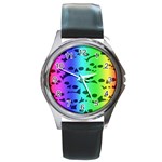 Rainbow Skull Collection Round Metal Watch