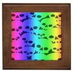 Rainbow Skull Collection Framed Tile