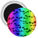 Rainbow Skull Collection 3  Magnet